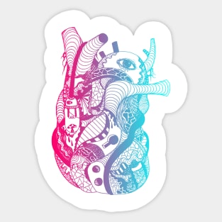 Dual Color Light Heart Sticker